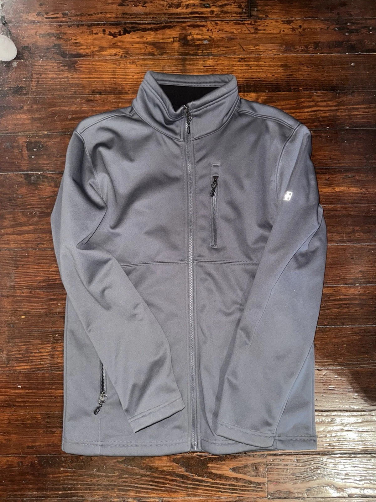 Swiss Tech Men's Zip Up Soft Shell Jacket Size Small Gray