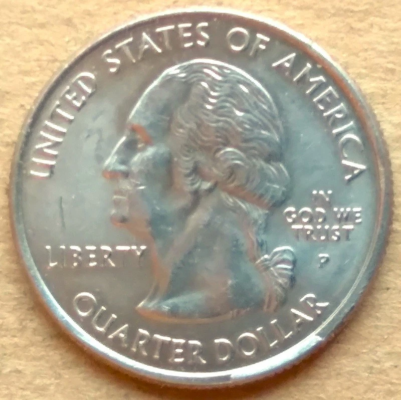 2003P Arkansas State Quarter Rare Rim Cud Die Break Mint Error Coin - Image 2 of 3