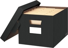 4-Pack Medium-Duty File Storage Boxes Letter/Legal FastFold Speed through filing