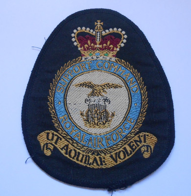 RAF SERVICE  COMMAND  WORN SQUADRON    crest  Royal Air Force   cloth   patch