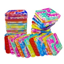 24 PCS Pop Fidget Sensory Toys for Party Favors,Push Pop Bubble Silicone Sque...