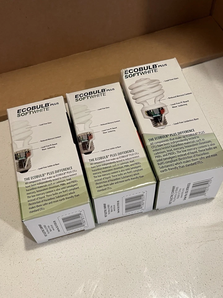 Feit 2 - 60 / 13 Watt And 1 - 75 / 18 Watt Twist Soft White GU24 Base 3 Pack - Image 2 of 3