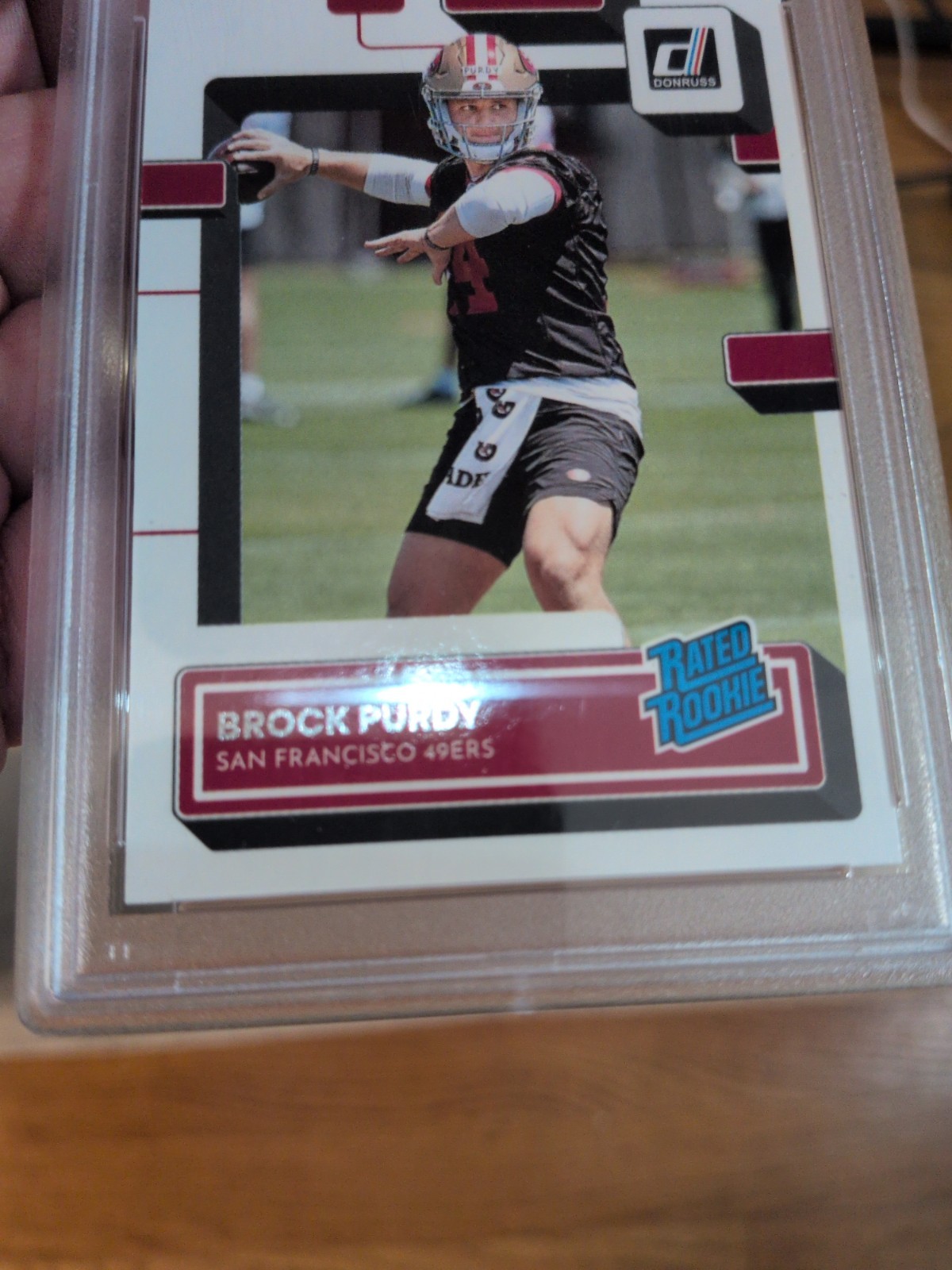 2022 Donruss #374 Brock Purdy RC Rated Rookie 49ers PSA 9 MINT view 7