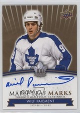 2017 Toronto Maple Leafs Centennial Leaf Marks Wilf Paiement #MLM-WP Auto 11jd