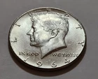 1964 Kennedy Half Dollar • Strong Luster 90% Silver • Circulated • As Shown X106
