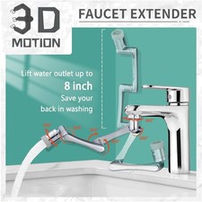 Double Extension Faucet Extender - 360 Swivel Aerator
