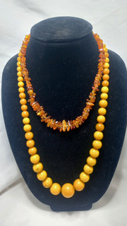 Vintage Bakelite Amber Necklace Butterscotch Genuine Bakelite Graduated Bead