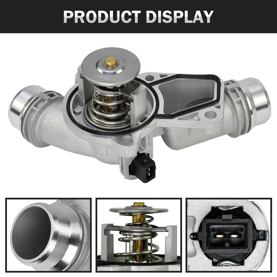 Conjunto de carcasa de termostato de aluminio para BMW E46 E39 325i 330i 525i 530i X5 X3 Foto 4 de 4