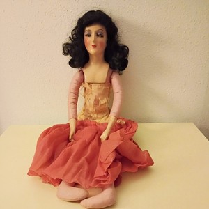 Poupée Boudoir D'époque Début 1900 - Celluloïd - Fabriquée En France (46 Cm)