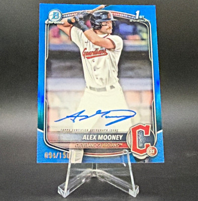 Alex Mooney 2024 1st Bowman Chrome True Blue Auto /150 #CPA-AM Guardians RC