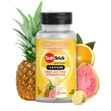 SaltStick Electrolyte FastChews with Caffeine - 60 Tropical Twist Chewable El...