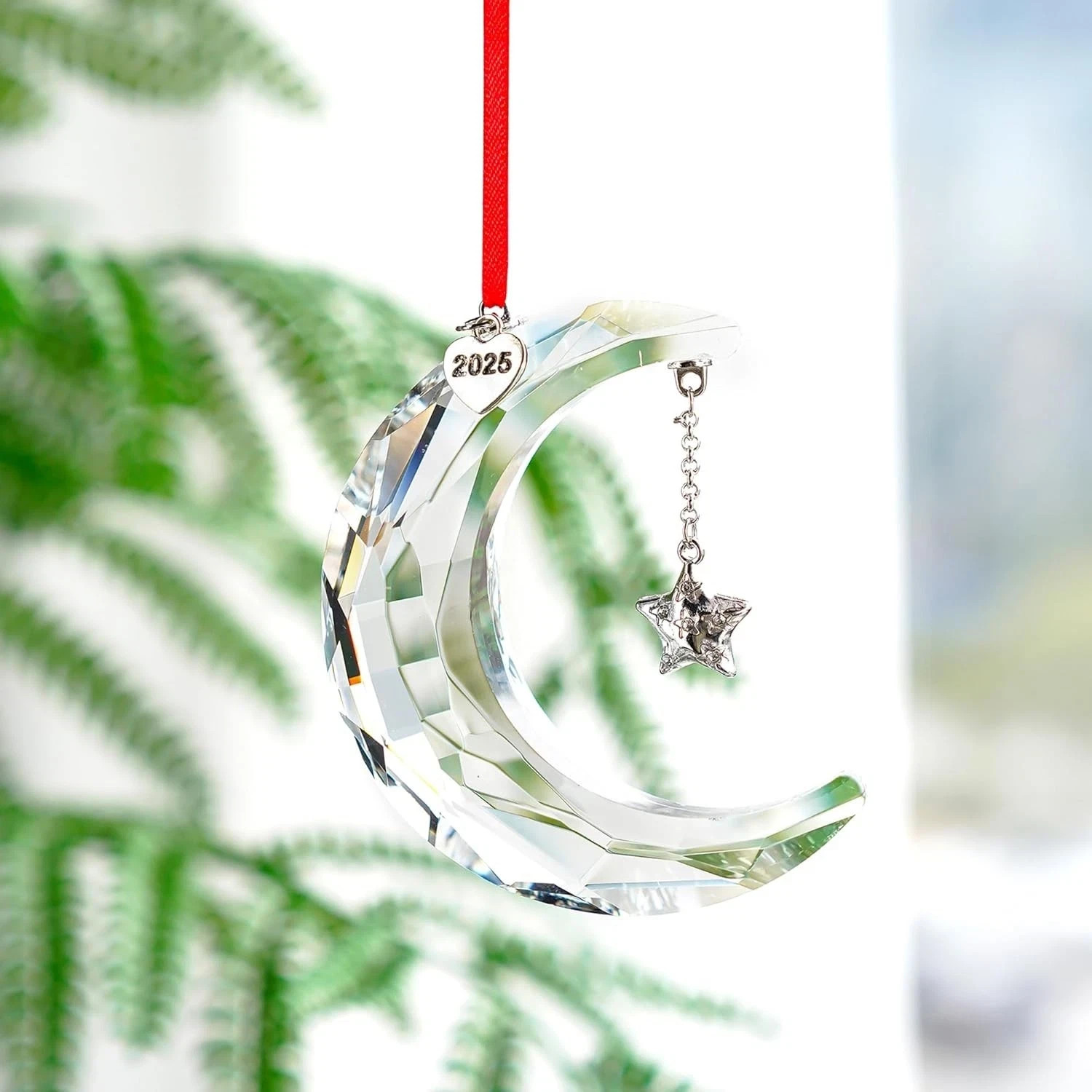 New in Original Box 100% SWAROVSKI Crystal Holiday Magic Moon Ornament