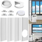 Portable Air Conditioner Window 5.1/5.9 inch Sliding Vent Kit, White