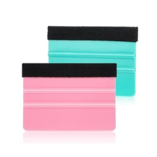 Squeegee for Vinyl, 2 Pcs Pink and Teal Vinyl Scraper Tools Wallpaper Smoothi...