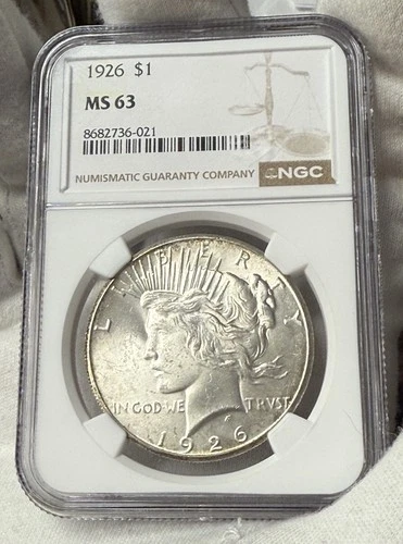 1926 Peace Silver Dollar NGC MS63