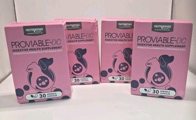 4 Pack Proviable-DC Digestive Health for Dogs & Cats 120 Sprinkle Capsules Total