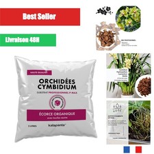 Kalapanta Terreau pour Orchidées Cymbidium 2L Écorce et Tourbe Bio Rempotage
