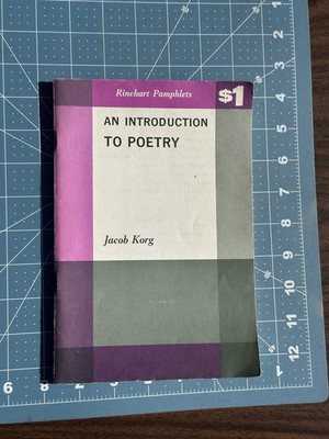 An Introduction To Poetry by Jacob Korg