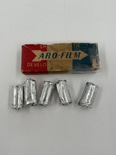 VINTAGE ARO-FILM 14mm x 14mm MICRO CAMERA FILM 5 ROLLS IN ORIGINAL BOX RARE 1968
