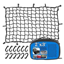 2'x3' Bungee Cargo Net Stretches to 4'x6' for Truck Bed,Pickup Bed,Trailer,Mo...