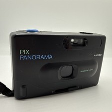 ANSCO Pix Panorama 35MM Film Point & Shoot Camera Black Panoramic Lens Not Test
