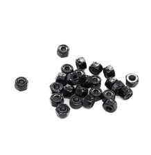 100 PCS 440 Nylon Insert Lock Nuts Black Self Locking Fastener Hardware