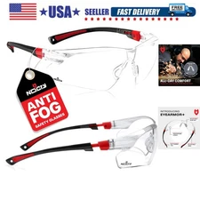 Clear Safety Glasses for Men and Women with Anti-Fog and Scratch Resistant Wr...