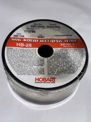 Hobart MiG Solid Welding Wire-Er 70S-6 .030'' 2Lb Spool HB-28