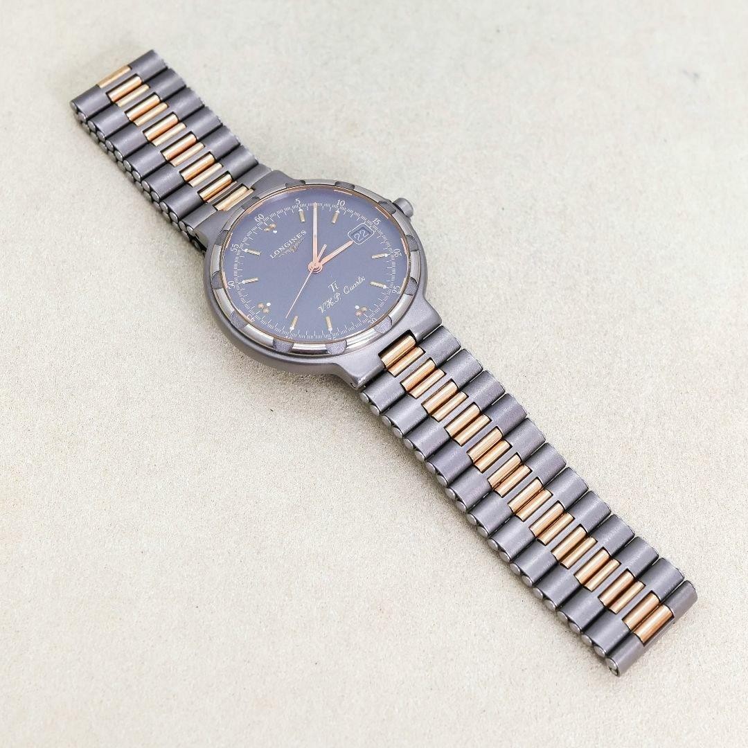 稼働 LONGINES Ti コンクエスト 腕時計 チタン グレー 1859 Longines Conquest Titanium Quartz Watch Gray Dial 1859