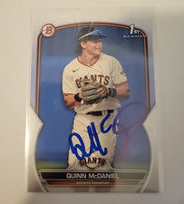 Quinn Mcdaniel Signed 2023 Bowman Draft Baseball Card SF Giants #BD-136