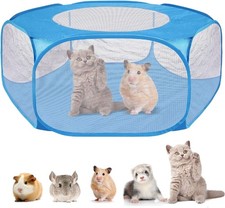 Zjyufy Small Animal Playpen, Foldable Pop up Pet Playpen Cage Tent Waterproof O