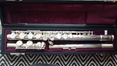Yamaha YFL 412 Professional Model Flute pure Silver 925 Virtually Unused