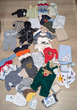 Baby Boys Clothing Towels Blankets New Born 0-3 Months Mixed Lot Of 65 Pieces