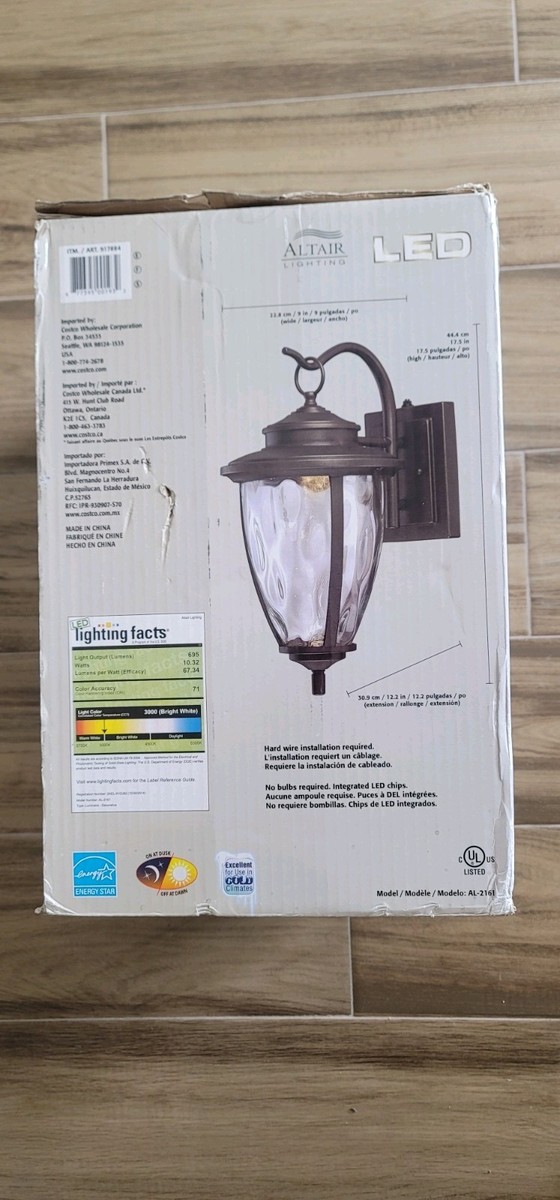 ライト・ランタン TnC Custom Products Key-Lux AA/ARC MANIA ALTAIR LIGHTING AL-2161 OUTDOOR LED LANTERN DUSK TO DAWN