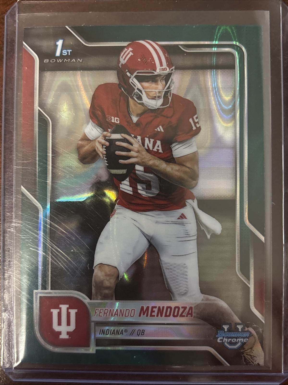 2025 Bowman University Chrome - Fernando Mendoza #109 Teal Lava Refractor (RC)