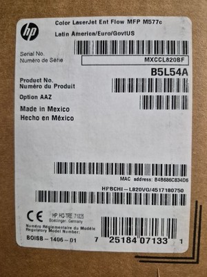 BRAND NEW UNUSED HP COLOR LJ MFP M577C COLOR LASER ALL IN ONE PRINTER IN HP BOX