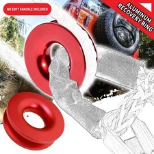 Snatch Recovery Ring 41000lbs Winch Fits Atv Utv Suv Truck Off-road Vehicle Red