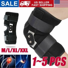 Hinged Knee Brace Compression Sleeve Joint Support Open Patella Stabilizer Wrap