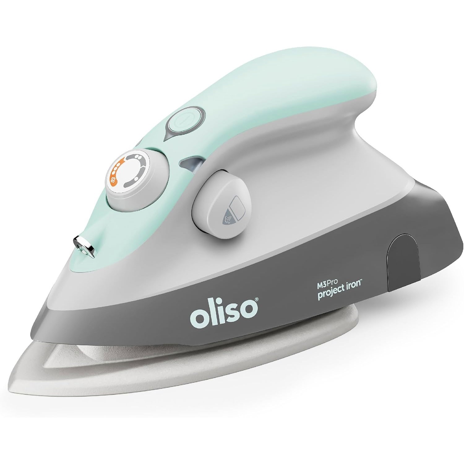 Oliso M3Pro Mini Project Steam Iron 2200W LED Diamond Soleplate Dual Steam Aqua