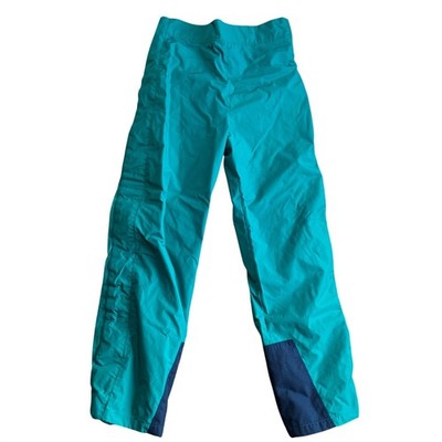 Lowe Alpine Vintage Teal Green Ski Pants Mens Medium Purple Lining Full Zip 90s