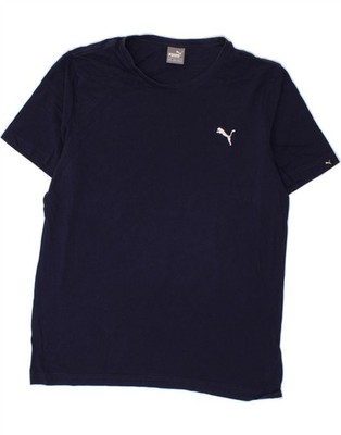 Puma Herren T-Shirt Oberteil Medium Navy Blau Baumwolle LP11