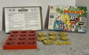 Sesame Street Big Bird Memory Card Game, Milton Bradley - Learn Numbers, Letters