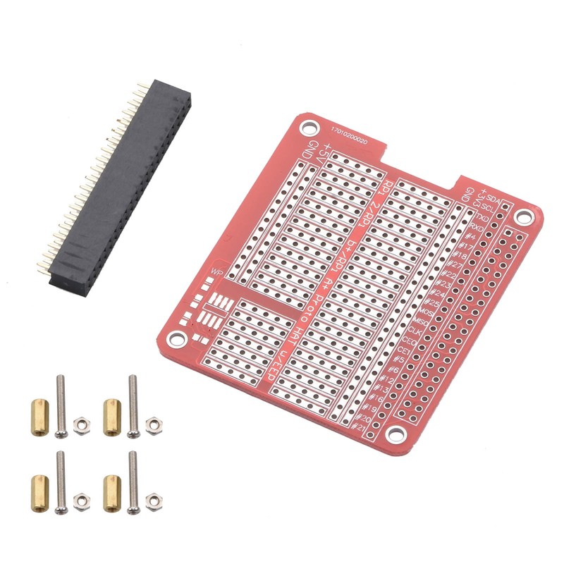 40-Pin GPIO Extension Board DIY Proto HAT Shield Set For Raspberry Pi 3B/3B+/4B