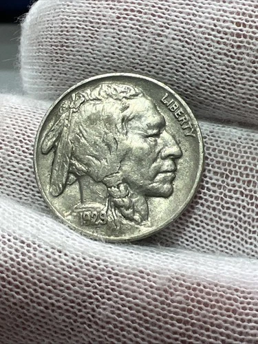 1929 Full Date Full Horn High Grade Buffalo Nickel -  Better Date US Coin!
