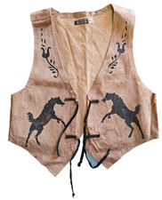 Thistle Hills Handmade Montana Leather Vest H...