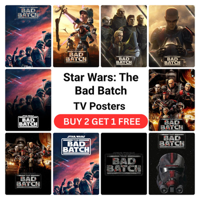 Star Wars: The Bad Batch (2021) - TV Poster Kunstdruck (Größen A1, A2, A3, A4)