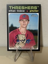 2020 Topps Heritage Minors Autograph Ethan Lindow #ROA-EL Clearwater Threshers