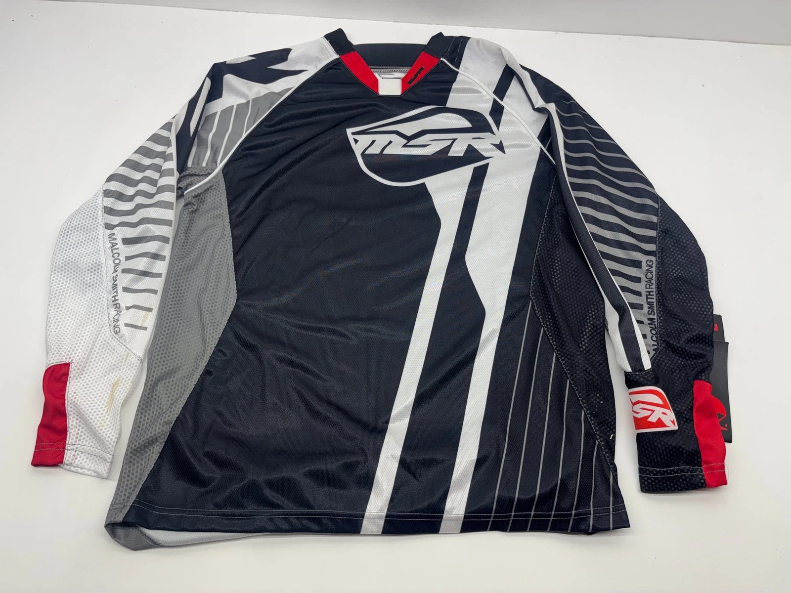 MSR Men's Jersey Small White Black S Riding Shirt Apparel Gear Motocross MX
