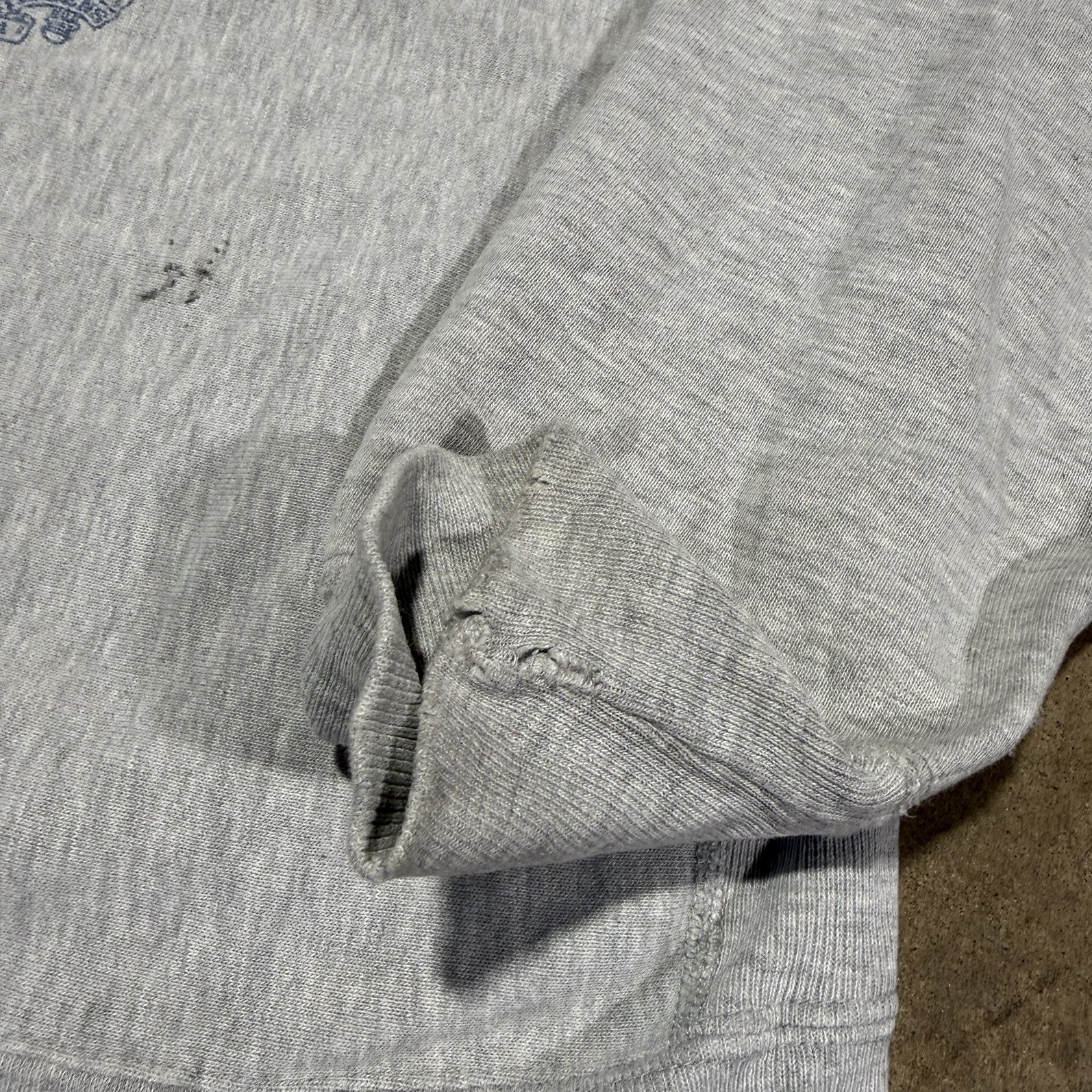 Vintage Champion 1970's Reverse Weave Sweatshirt Medium Gray Mens US Navy Grey image 5