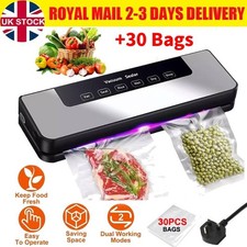 Electric Vacuum Sealer Machine Seal a Meal Food Saver System With 30 Free Bag UK